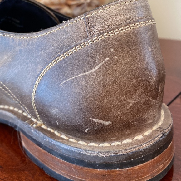 Coke Haan Nike Air Stratton Distressed Taupe Leather Shoes Size 10 - Picture 6 of 15